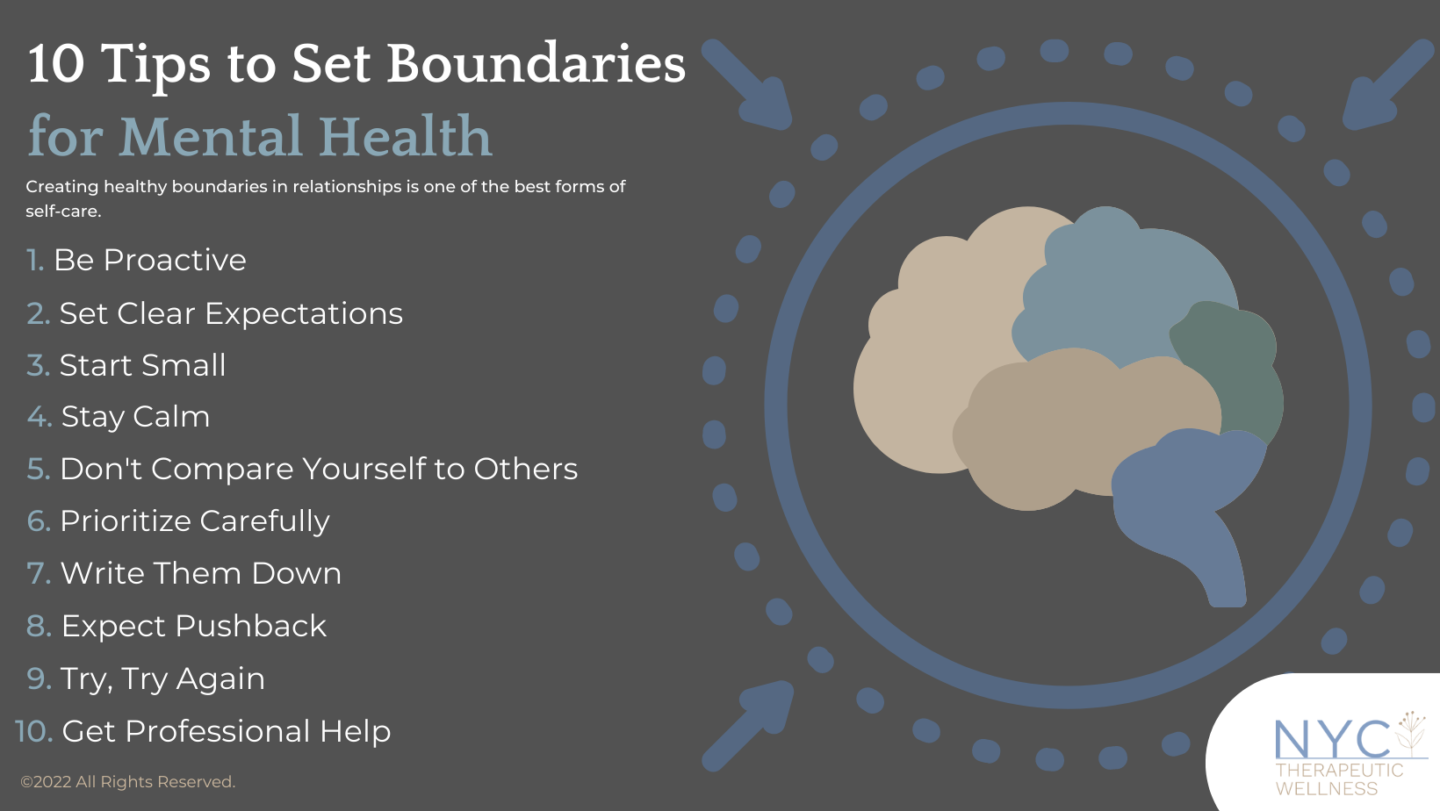 10 Tips to Set Boundaries for Mental Health Infographic