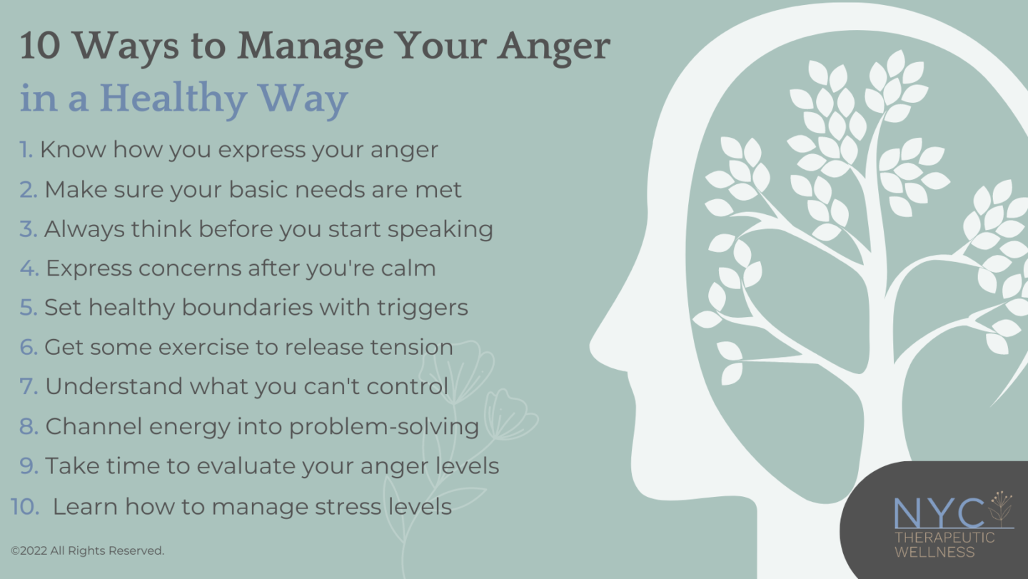 10 Ways to Manage Your Anger in a Healthy Way Infographic